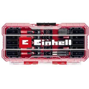 Originele Einhell S-CASE 28-delige slagvaste bitset (25 mm bits, 50 mm bits, 60 mm bithouder, stopcontacten incl. opbergdoos)