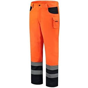 Tricorp 503002 Safety EN ISO 20471 tweekleurige werkbroek, 80% polyester/20% katoen, 280 g/m², fluor oranje-marineblauw, maat 56