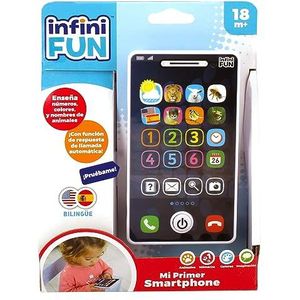 Cefa Toys INFINIFUN Mi Primer Smartphone Infinyfun, pedagogisch, touchscreen, tweetalig, geschikt voor kinderen vanaf 12 maanden (00975)