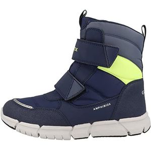 Geox J Flexyper Boy B ABX Enkellaars voor jongens, Navy Fluo Geel, 33 EU