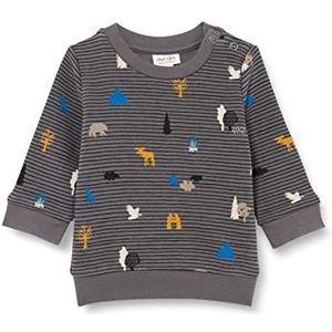 Noa Noa Miniature Boy Davidnnm Sweatshirt voor jongens, Blauw/grijs bedrukt, 86 / 18M