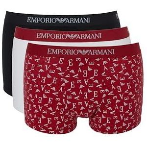 EMPORIO ARMANI MAN PURE KATOEN 3-PACK KOFFER Wit XL, Wit/Rood/Zwart, XL