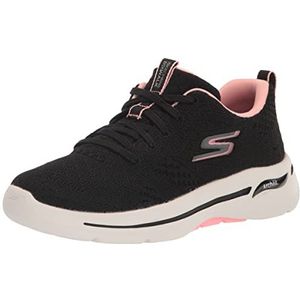 Skechers Go Walk Arch Fit-Unify Damessneakers, Zwart Roze, 37.5 EU