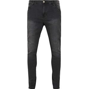 Urban Classics heren slim fit jeans broek, Real Black Washed., 28W x 32L