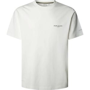Pepe Jeans Heren Terry TEE T-Shirt, Wit (Off White), XS, Wit (Off White), XS