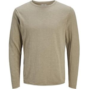 JJ REBEL Heren Jrebnature Slub Knit Crew Neck, Crockery., M