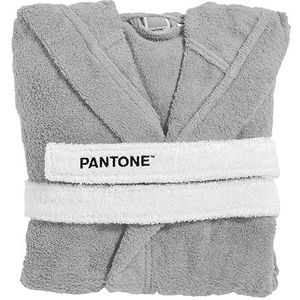 Pantone™ Badjas voor dames en heren van badstof met capuchon en grote zakken van 100% katoen, Oeko-Tex gecertificeerd 400 g/m², badjas voor dames en heren, zacht en absorberend, met haken en