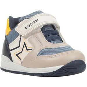 Geox Baby B Rishon Boy A Sneakers voor jongens, Beige Navy, 21 EU