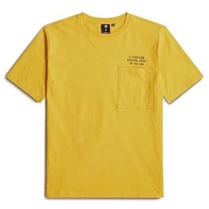 G-STAR Loose Pkt T-shirt voor jongens, Geel (Dk Lemon D25541-01-348), 8 Jaar