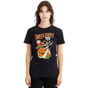 The Nightmare Before Christmas Spooky dames T-shirt, zwart, klein, Zwart, S