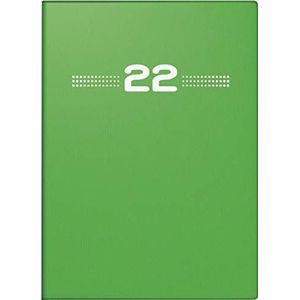 rido/idé 7013202012 Wochenkalender/Taschenkalender 2022 Modell perfect/Technik I, Kunststoff-Einband, grün