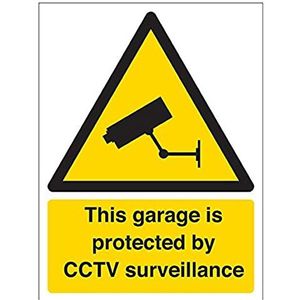 VSafety Security Notice, Deze Garage is beschermd door CCTV Camera's Teken - 150mm x 200mm - Zelfklevende Vinyl