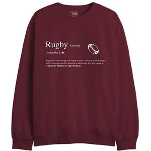 Republic Of California ""Definition Rugby"" UXREPCZSW045 Sweatshirt voor heren, bordeaux, maat S, Bordeaux, S