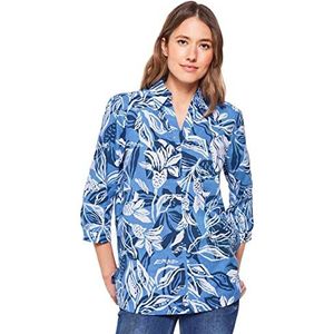 Cecil dames linnen blouse, Marina Blue., L