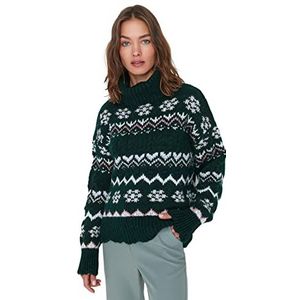 Trendyol Acryl Trui - Groen - Regular L Groen, Groen, L