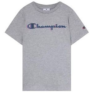 Champion Legacy Boy-Big Logo T-shirt voor jongens, Grijs (Em006), 11-12 Jaren