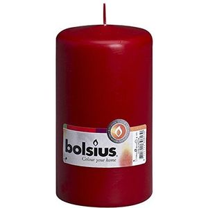 Bolsius Pillar Candle Regular, Donkerrood 80 mm Breedte