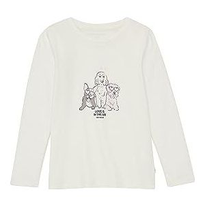TOM TAILOR Shirt met lange mouwen voor meisjes, 12906-wol wit, 116/122 cm