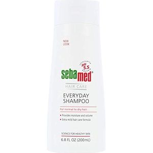 Sebamed Everyday Shampoo 200 ml, voor dagelijks wassen van het haar, bijzonder mild dankzij de formule met suiker, oppervlakteactieve stoffen, zeepvrij en alkalivrij