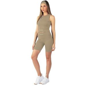 Carlheim Women's Serenita Active Collection Shorts 8"", Tan, XS