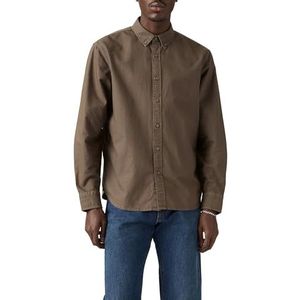 Levi's - AUTHENTIC BUTTON DOWN - Overhemd - Khaki Green - Lange Mouwen