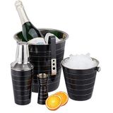 Relaxdays cocktail shaker set - 5-delig - roestvrij staal - cocktail set - 500 ml