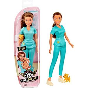 MGA's Dream Ella I AM Fashion Doll - Pet Vet - Verzamelbaar speelgoed voor kinderen - 29cm fashion pop met huisdier - Incl. Scrubs met pootafdrukpatroon Vanaf 3+ jaar, DreamElla