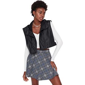 Trendyol Dames Mini A-lijn Skater Gebreide Rok, Donkerblauw, S