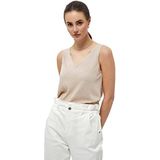 Minus - Carli - Top - Goud - Mouwloos - Metallic Gebreid
