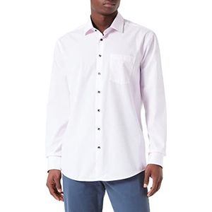 Seidensticker Men's Regular Fit shirt met lange mouwen, roze, 38, roze, 38