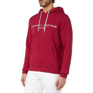 Tommy Hilfiger Heren Sweatshirt Tommy Logo Hoody, Koninklijke Berry, XXL grote maten tall