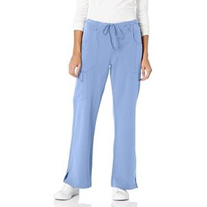Dickies vrouwen – moederschap ziekenhuis broek Xtreme Stretch Fit Drawstring Flare Leg Pant, Blauw (Ceil Blue), XXL