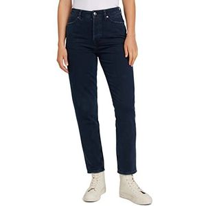 TOM TAILOR Denim Dames Mom Fit Jeans 1029167, 10173 - Dark Stone Blue Black Denim, 27