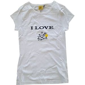 Supportershop I Love T-shirt voor dames, Wit, M (Petite)