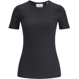 JJXX - Shirt - Zwart - Ronde Hals - Slanke Pasvorm - Kwartmouw