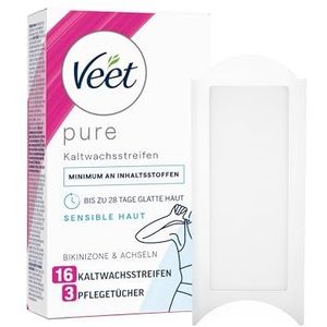 Veet Koudewasstrips Bikini & oksels gevoelige huid 16 stuks