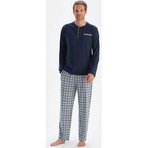 Dagi Men's Indigo World Pocket Plaid Broek Pyjama Set, 2XL, blauw, XXL