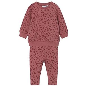 NAME IT Child sweatshirt en joggingbroek in set print, deco roze, 68 cm