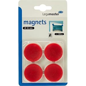 Legamaster Zelfklevende magneten C en C blister, ongeveer 1000 g, 35 mm, rood