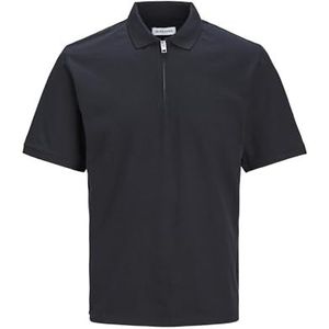 JACK & JONES Heren T-shirt Effen Polo T-Shirt, navy, S