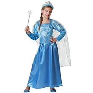 Atosa Kostuum prinses blauw meisjes kinderen magisch 10 tot 12 jaar