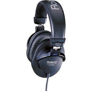 Roland RH-200 Stereo Monitor Headphones met zwarte gekrulde kabel – Helder, nauwkeurig & comfortabel voor monitoring van studiokwaliteit