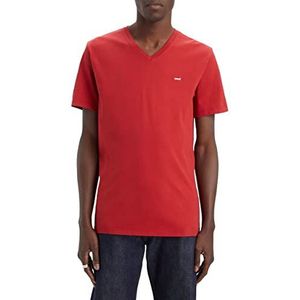 Levi's Original Housemark V-Neck T-shirt Mannen, Rhythmic Red, S