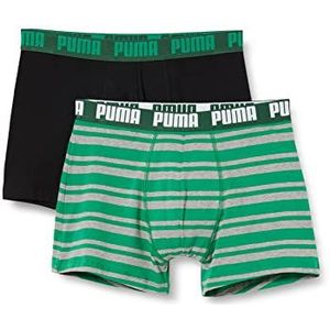 PUMA Heritage Boxershorts voor heren, verpakking van 2 stuks, groen, XL