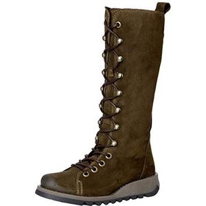 FLY London Syas652fly Kniehoge laarzen voor dames, Sludge, 35 EU