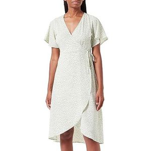 VERO MODA VMSAKI SS Calf WRAP Jurk GA NOOS Jurk, Reseda/AOP: Mini Henna vic, M, Reseda/Aop: mini henna Vic, M