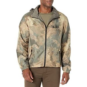 Armani Exchange Heren omkeerbare all-over print windbreaker, desert camou, extra klein