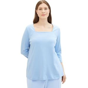 TOM TAILOR T-shirt voor dames, 34587 - Light Fjord Blue, 44 NL