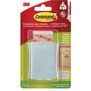 Command 17048 metalen schilderijnagel (maat XL, tot 3,6 kg draagkracht) 1 haak + 4 strips