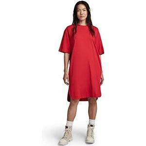 G-STAR RAW Dames Boxy U Tee Casual Jurk, Rood (Acid Red C336-A911), S, Rood (Acid Red C336-a911), S